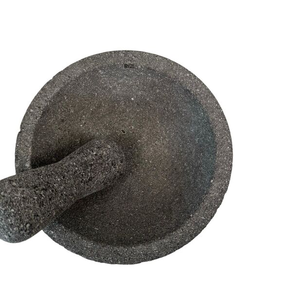 8" Mexican Molcajete 100% Lava Volcanic Stone, Mortar and Pestle- Crate & Barrel - Picture 10 of 16